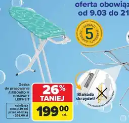 Carrefour Deska do prasowania airboard m compact Leifheit oferta