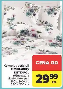 Carrefour Komplet pościeli mikrofibra wym. 220 x 200 cm + 2 70 80 Detexpol oferta