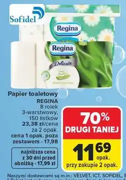Carrefour Papier toaletowy aloe vera Regina Delicate oferta