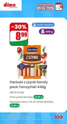 Dino Parówki z szynki family pack oferta