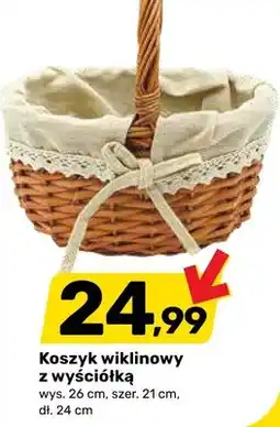 Bricomarche Koszyk wiklinowy z wyściółką oferta