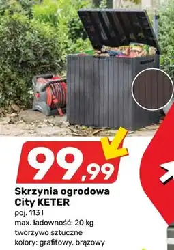 Bricomarche Skrzynia ogrodowa poj. 113l grafitowy, brązowy oferta