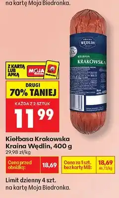 Biedronka Kiełbasa krakowska oferta