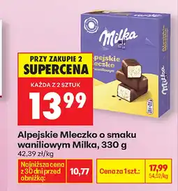 Biedronka Mleczko alpejskie Milka oferta