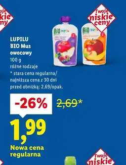 Lidl Mus owocowy Lupilu oferta