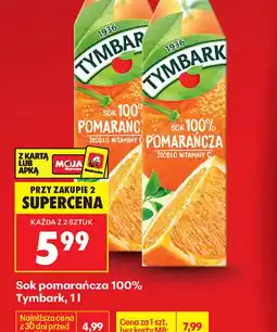 Biedronka Sok pomarańcza 100% Tymbark oferta