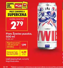 Biedronka Piwo Zywiec puszka oferta