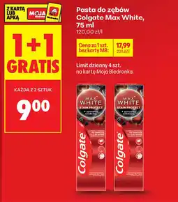 Biedronka Pasta do zębów Colgate Max White oferta