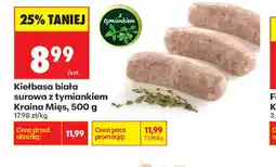Biedronka Kiełbasa biała surowa z tymiankiem Kraina Mięs oferta