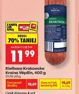 Biedronka Kiełbasa Krakowska Kraina Wędlin oferta