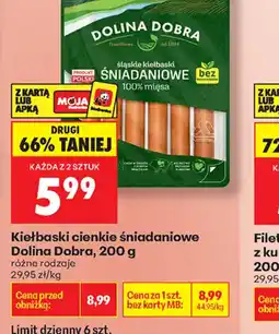 Biedronka Dolina Dobra Kiełbaski śniadaniowe oferta