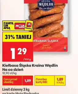 Biedronka Kraina Wędlin Kiełbasa Sląska oferta