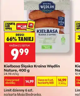 Biedronka Kiełbasa Sląska Kraina Wędlin Nature oferta