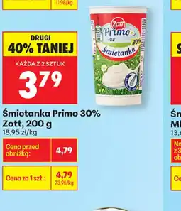 Biedronka Zott Smietanka Primo 30% oferta