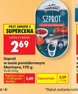 Biedronka Marinero Szprot w sosie pomidorowym oferta