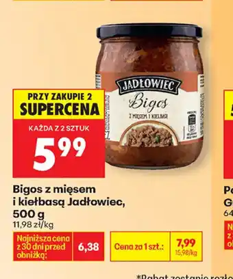 Biedronka Bigos z mięsem i kiełbasą Jadłowiec oferta