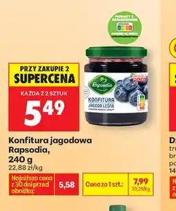 Biedronka Rapsodia konfitura jagodowa oferta