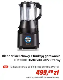 Media Markt Blender kielichowy z funkcją gotowania ŁUCZNIK Hot&Cold 2022 Czarny oferta