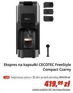 Media Markt Ekspres na kapsułki CECOTEC FreeStyle Compact Czarny oferta