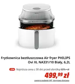 Media Markt Frytkownica beztłuszczowa Air fryer PHILIPS Ovi XL NA331/10 Biały oferta