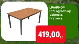 Lidl Stół ogrodowy Valencia, brązowy oferta