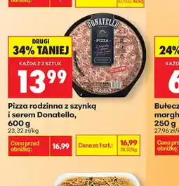 Biedronka Donatello Pizza rodzinna z szynką i serem oferta