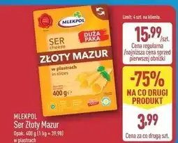ALDI Ser złoty mazur - plastry Mlekpol oferta