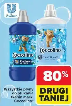 Carrefour Płyn do płukania blue splash Coccolino Fresh & Soft oferta