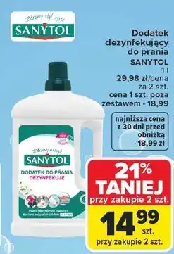 Carrefour Płyn dodatek dezynfekujący do prania Sanytol oferta