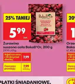 Biedronka Zurawina suszona cała BakaD'Or oferta