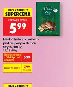 Biedronka Herbatniki Dubai Style oferta