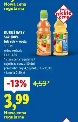 Lidl Sok 100% różne rodzaje oferta