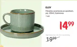 Rossmann Filiżanka ceramiczna ze spodkiem, poj. 250 ml, szałwiowa oferta