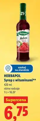 Lidl Syrop z witaminami Herbapol różne rodzaje oferta
