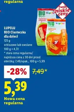 Lidl Ciasteczka dla dzieci Bio orkiszowe oferta