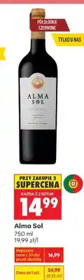 Biedronka Wino czerwone półsłodkie Alma Sol oferta