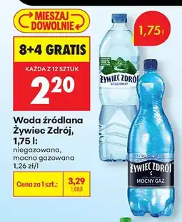 Biedronka Woda źródlana mocno gazowana oferta