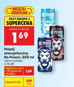 Biedronka Napój energetyczny różne rodzaje oferta