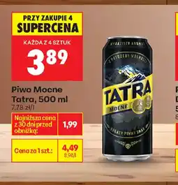 Biedronka Tatra Piwo Mocne oferta