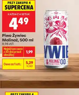Biedronka Piwo Zywiec Malinaż oferta