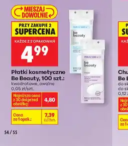 Biedronka Be Beauty płatki kosmetyczne oferta