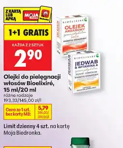 Biedronka Olejki do pielęgnacji włosów Bioelixiré oferta