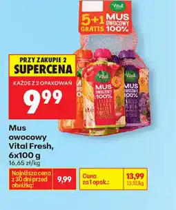 Biedronka Mus owocowy Vital Fresh oferta