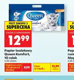 Biedronka Queen papier toaletowy Komfort oferta