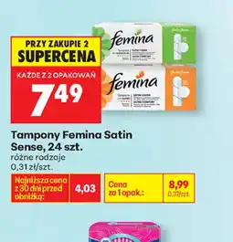 Biedronka Tampony Femina Satin Sense oferta