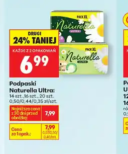 Biedronka Naturella Podpaski Ultra oferta