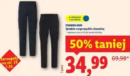 Lidl ESMARA MEN Spodnie cargo męskie z bawełną oferta