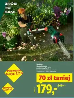 Lidl PARKSIDE Akumulatorowa podkrzesywarka, 20 V oferta