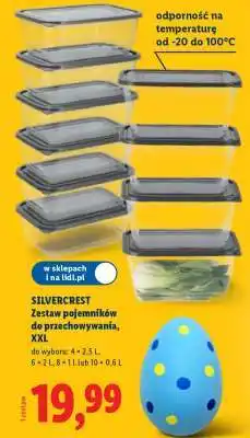 Lidl SilverCrest Zestaw pojemników do przechowywania, XXL oferta