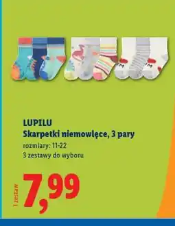 Lidl LUPILU Skarpetki niemowlęce, 3 pary oferta